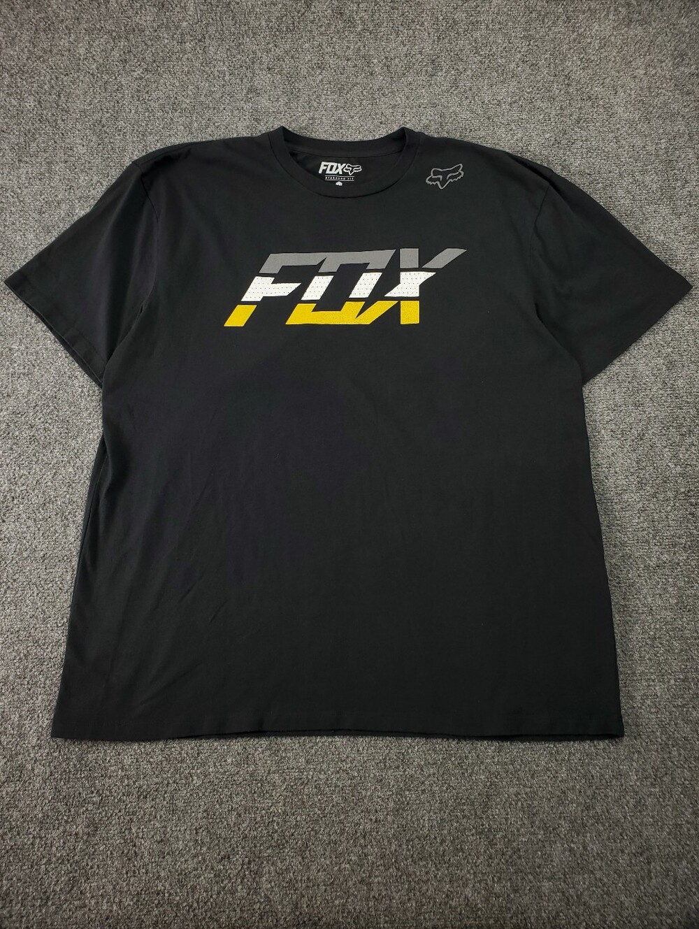 Fox Racings T Shirt Mens XL Short Sleeve Graphic Tee Spellout Fox Head Logo